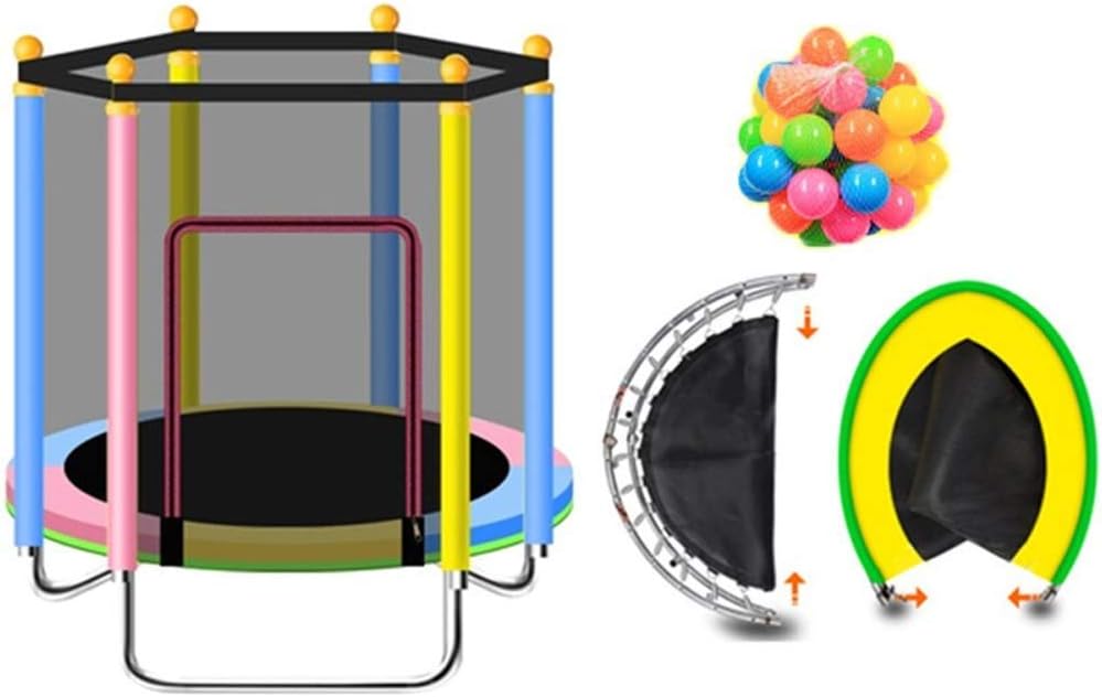 Meyeye For Kids, Children's Reinforced Spring Mute Fitness for Kids with Safety Net Household Elastic Bed