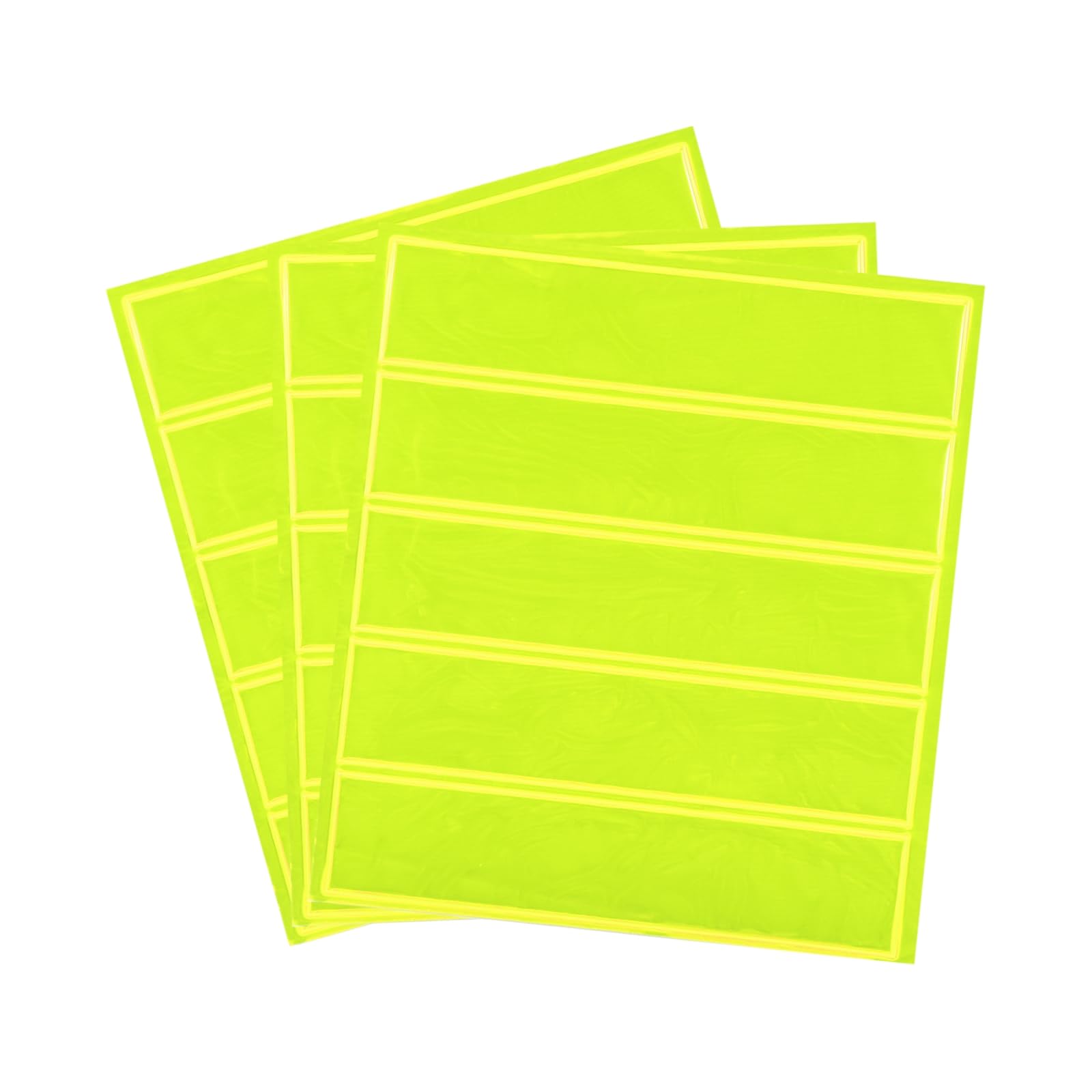 PATIKIL 5 x 1 Inch Safety Reflective Stickers, 15Pcs 500cd/lx.m2 Warning Sticker Waterproof Reflector Tape Strip for Night Safety Backpacks Bicycles Fluorescent Yellow