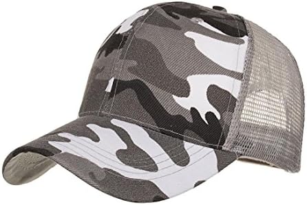 Aniywn Clearance Price!Camouflage Summer Cap Mesh Hats for Men Women Casual Hats Hip Hop Baseball Caps (Free, Gray)