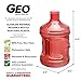 GEO 1 Gallon (128oz) BPA Free Reusable Leak-Proof Drinking Water Bottle w/48mm Screw Cap (Red)