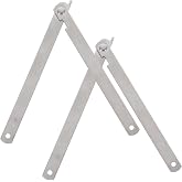 Hohopeti 2pcs Folding Hinges Heavy Duty Stainless Steel Table Connectors for Foldable Table Legs
