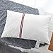 TEFOTO British Style Bed Pillow for Sleeping Polyester Filled Pillow with Cotton Pillowcase Queen Size