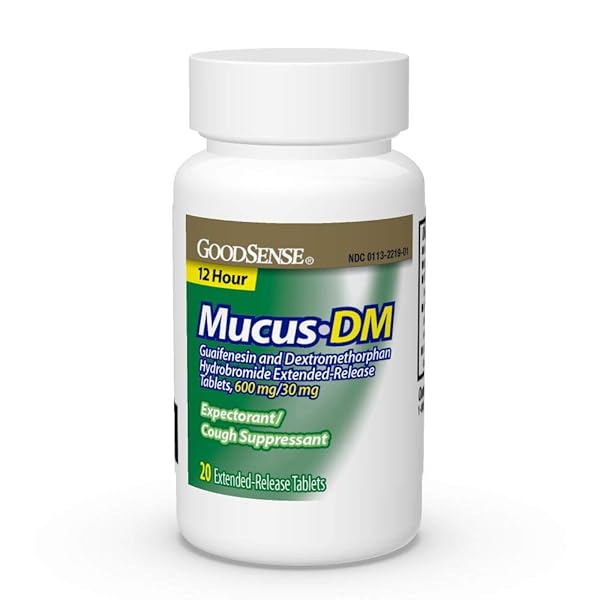 GOODSENSE MUCUS RELIEF DM, GUAIFENESIN 600 MG AND DEXTROMETHORPHAN HYDROBROMIDE 30 MG EXTENDED-RELEASE TABLETS