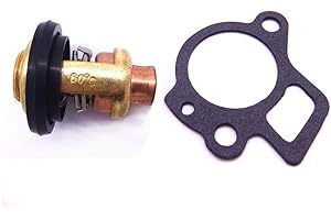 SouthMarine Boat Engine Thermostat Kit 66M-12411-00 66M-12411-01 and Gasket 65W-12414-00 62Y-12414-00 for Yamaha 9.9-70hp 4-Stroke Outboard Motor