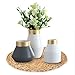kilofly Natural Water Hyacinth Weave Placemat Round Braided Rattan Tablemats 14.5 inch x 4pc