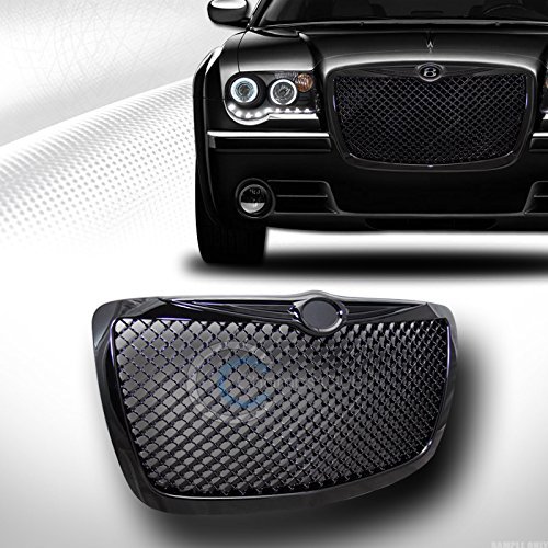 R&L Racing Black Front Grill Mesh Hood Bumper Grille Guard 2004-2010 for Chrysler 300 300C - Thumbnail 3