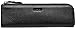 MEKU Pencil Case Genuine Leather Pen Case Stationery Bag Zipper Pouch Pencil Holder with 2 Slots Black