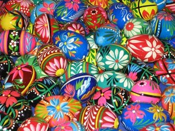Every Season Assortment of Handmade Pysanky (Pisanki) Polish Wooden Eggs (13) [Kitchen]