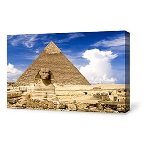 Canvas Wall Art for Living Room,Bedroom Home Artwork Paintings Pyramids of Egypt Ready to Hang - 12x18 inches