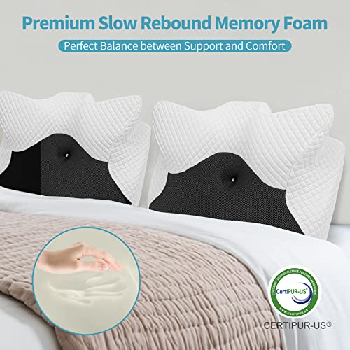 Pillow For Neck Pain Relief SAHEYER Cervical , Odorless Neck Pillows For Sleeping, Ergonomic Orthopedic Memory Foam Pillow With Pillowcase, Support Pillow For Side, Back, Stomach Sleepers-Grey Side Sleeper Pillows For Adults Pillow For Neck Pain Relief SAHEYER Cervical , Odorless Neck Pillows For Sleeping, Ergonomic Orthopedic Memory Foam Pillow With Pillowcase, Support Pillow For Side, Back, Stomach Sleepers-Grey Side Sleeper Pillows For Adults