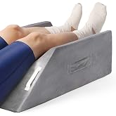 LightEase Double Leg Elevation Pillow for After Surgery, Wedge Pillows | Memory Foam, Elevates Legs, Feet, Knees &amp; Ankles for ACL Surgery, Recovery, Replacement, Swelling or Rest, Washable Cover