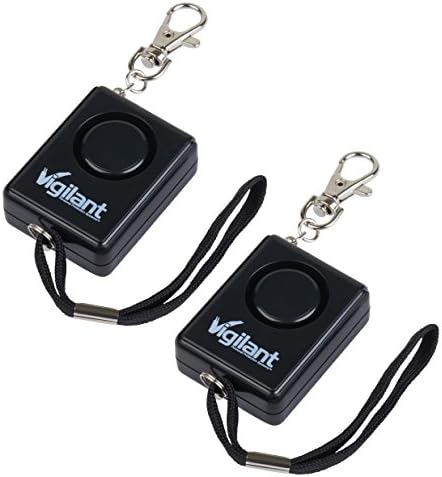 135dB Personal Alarm for Panic/Rape/Emergency Self Defense by Vigilant with Backpack/Keychain Key Ring Chain Clip and Help Cord Rip Cord Emergency Activation (PPS-42)
