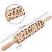 Embossed Wooden Rolling Pins Engraved Embossing Wood Roller Pin with Christmas Patterns for Baking Cookies