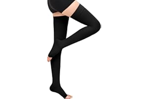 Wegitcs 20-30 mmHg Compression Stockings for Women & Men,Thigh High Medical Compression Socks,Support Graduated Compression Hose Sock for Treatment Varicose Veins Swelling-Closed Toe/Open Toe/Footless