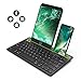Bluetooth keyboard, Jelly Comb BK230 Dual Channel Multi-device Universal Wireless Bluetooth Rechargeable Keyboard with Sturdy Stand for Tablet Smartphone PC Windows Android iOS Mac (Black and Green)