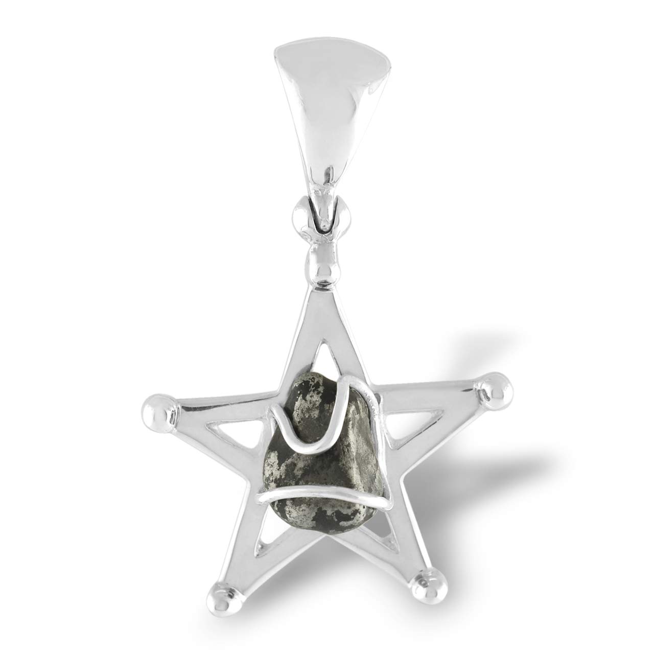Starborn Meteorite Campo del Cielo 925 Sterling Silver 5-Point Star Pendant
