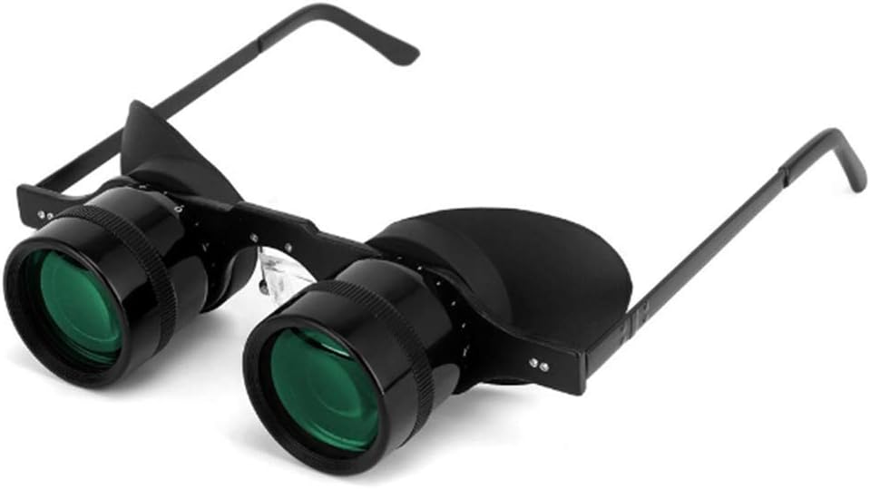 ALPEG Hand-Free Binoculars Glasses Portable Spyglasses Adjustment Magnifier Outdoor for Hiking Fishing Sight Seeing TV, Bird Watching, Sports, Concerts