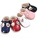 Enteer Baby Girls' Retro Leather Button Mary Jane Shoes