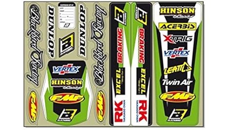 MX Enduro Aufkleber Kawasaki Standard Kit 47x33cm