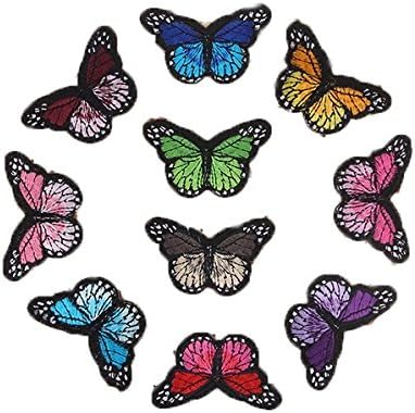 10 Pcs Iron-On Appliques -Monarch Butterfly Patch Set