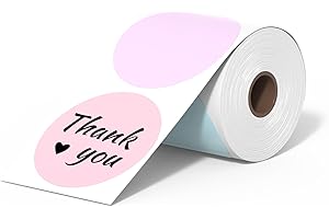 Itari 2" Inch Round Thermal Printer Sticker Labels - QR Code Labels for Storage, Circle Label Stickers Thermal Paper, Compati