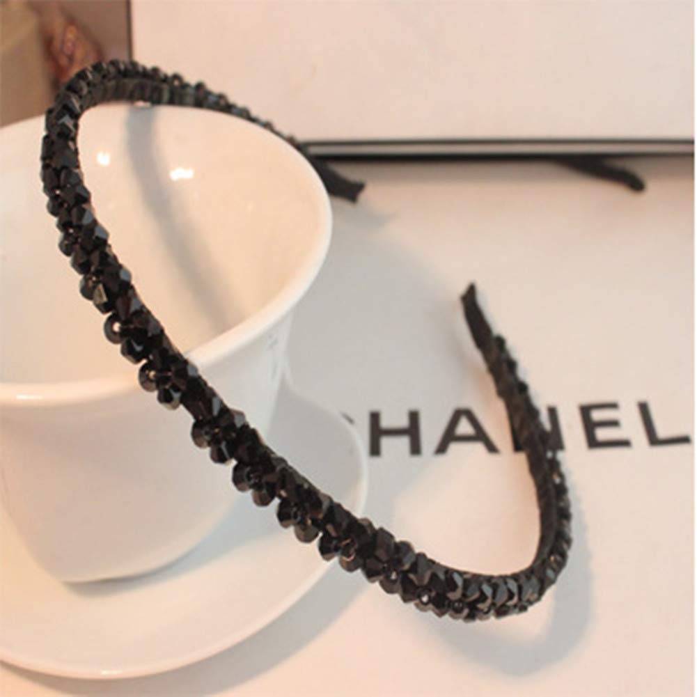 Casualfashion 6Pcs Bling Bling Double Rows Crystal Rhinestone Headband for Women Girls Thin Hair Hoop Fashion: Beauty
