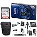 Canon PowerShot ELPH 190 Digital Camera (Blue) with 32GB SD Card and Accessory Bundle