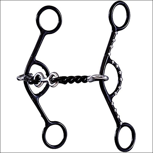 EvoGold Hilason Antique Brown Short Shank Lifter Horse Bit Dog Bone Mouth