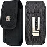 Vertical Canvas Rugged Belt Clip Case w/ Velcro Closure 4 Kyocera DURAPLUS E4233