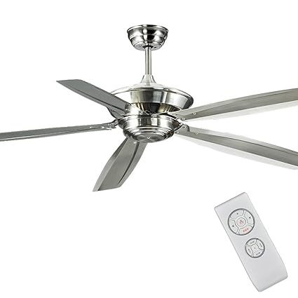 56 Inch Stainless Steel Lampless Ceiling Fan Modern Simple Wind