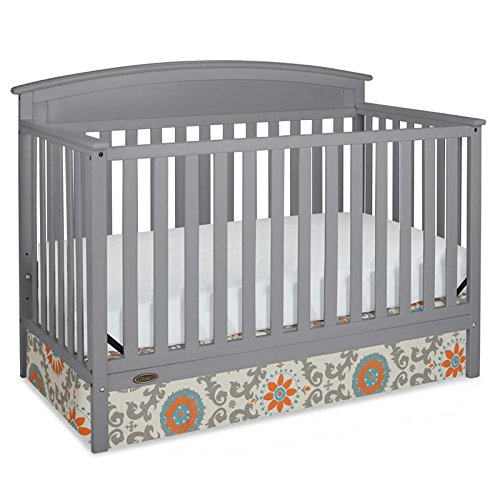 Stork Craft Graco Benton 5-in-1 Convertible Crib in Pebble Gray