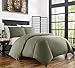 Zen Bamboo Ultra Soft 3-Piece Rayon Derived From Bamboo Duvet Cover Set - Hypoallergenic and Wrinkle Resistant - Full/Queen - Olive