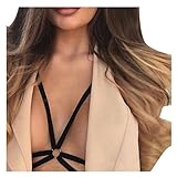 Mallcat Women Alluring Harness Bandage Hollow Out Bustier