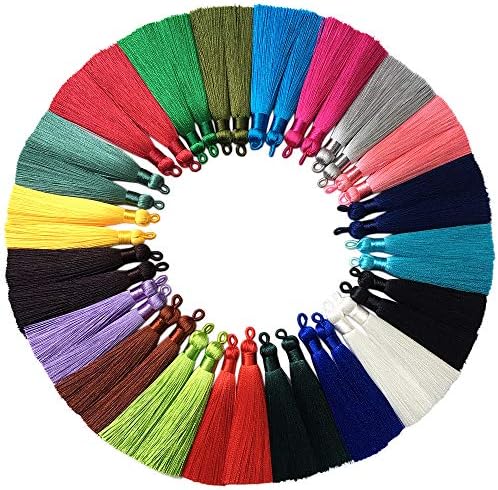 40本 光沢素材のタッセル 手芸 中国術芸品 イヤリング 手作り素材 房飾り