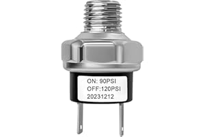 TNAIYH Air Pressure Switch, 90-120 PSI 1/4" NPT 12V/24V DC Air Compressor Pressure Controller Switch, Automotive Tank Compression On/Off Control Accessories, Universal for SUV RV Truck