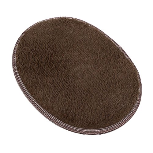 Leegor 30 X 40cm Oval Anti-Skid Fluffy Shaggy Mini Floor Mat Rug Home Bedroom Bathroom Door Mat Home Decor Carpets (Coffee, 40 X 60cm)