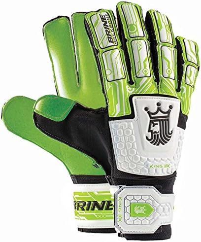 Size 7 Lime Green/White/Black King Match 3X Soccer Goalie Gloves (Pair of 2)