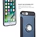 TechVibe iPhone 7 Plus Case, Slim Drop Protection Cover, Ring Grip Holder Stand, Back Magnetic Circle With Air Vent Magnetic Car Vent Mount For iPhone 7 Plus (5.5 inch) -Metallic Blue