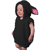FEIBEL Kids Sheep Costume Boys Girls Furry Hooded Vest Cute Animal Costume Little Lamb Christmas Outfits