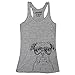 Axel The Boxer Dog Women's Triblend Tanktop Racerback Small Grey