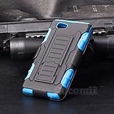 Sony Xperia Z1 Compact Case, Cocomii Robot Armor NEW [Heavy Duty] Premium Belt Clip Holster Kickstand Shockproof Hard Bumper Shell [Military Defender] Full Body Dual Layer Rugged Cover D5503 (Blue)
