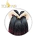 Top Hair Brazilian Ombre Hair 4 Bundles total 200 gram Ombre Burgundy Hair Extensions Black to Red Straight Weave Brazilian Hair Extensions 2 Tone Ombre Weaves Straight two tone
