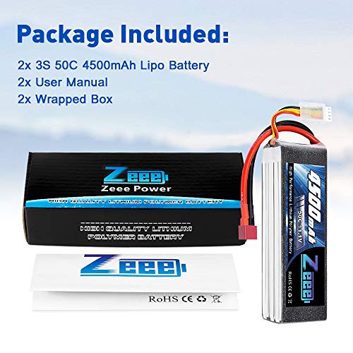 Zeee 3S LiPo Akku 11,1V 4500mAh 50C RC Batterie mit Deans T Stecker für RC Car RC Truck RC Auto Boot Helicopter LKW RC… – Bild 8
