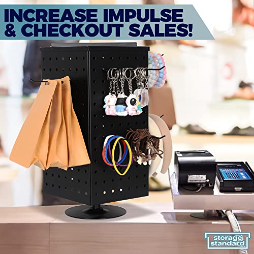 Pegboard Rotating Display Stand Metal Spinning Peg Board Displays, 17