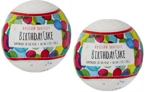 Fizz & Bubble Artisan Bath Fizzy 2 Pack Birthday Cake. 6.5 Oz.