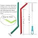 WOVTE 6-Pack BPA Free Reusable Silicone Straws with 2 Cleaning Brushes for 20oz 30oz YETI RTIC Tumblers and Smoothies Milkshakes