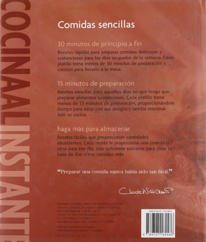 Williams-Sonoma Comidas Sencillas / Williams-Sonoma Simple Suppers (Cocina Al Instante/ Food Made Fast) (Spanish Edition)