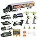 Army Car Toys 15 PCs Military Toys Playset Assorted of Military Diecast Cars, Army Helicopter, Semi Truck, Road Block Accessories, Goody Bag Stuffers, Pinata Filler