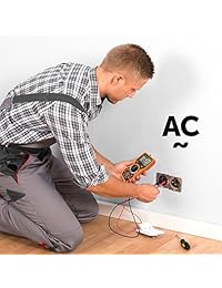 Multímetro Tester de Voltaje Digital Batería Circuito Automotriz Temperatura Frecuencia Continuidad Capacitancia Resistencia Rms Veres 6000 Counts Ohm Volt Amp AC DC NCV Medida Live Line Detector Non-Cont
