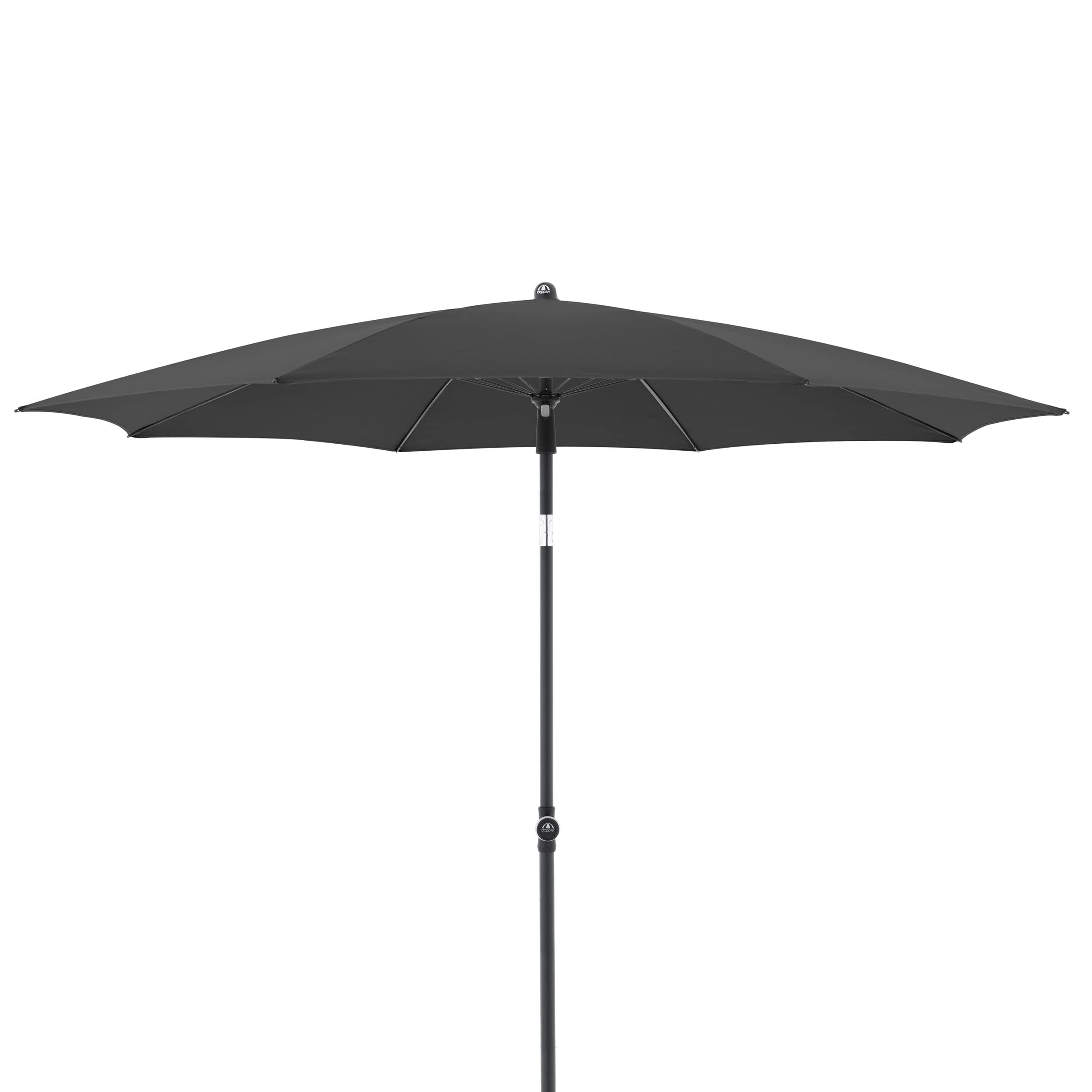 Doppler Rethink Parasol 200 cm in Dark Grey - Round Parasol for Balcony and Patio - Sustainable Umbrella - Balcony Parasol with Hand Opener - With Cover - Tilting Garden Umbrella